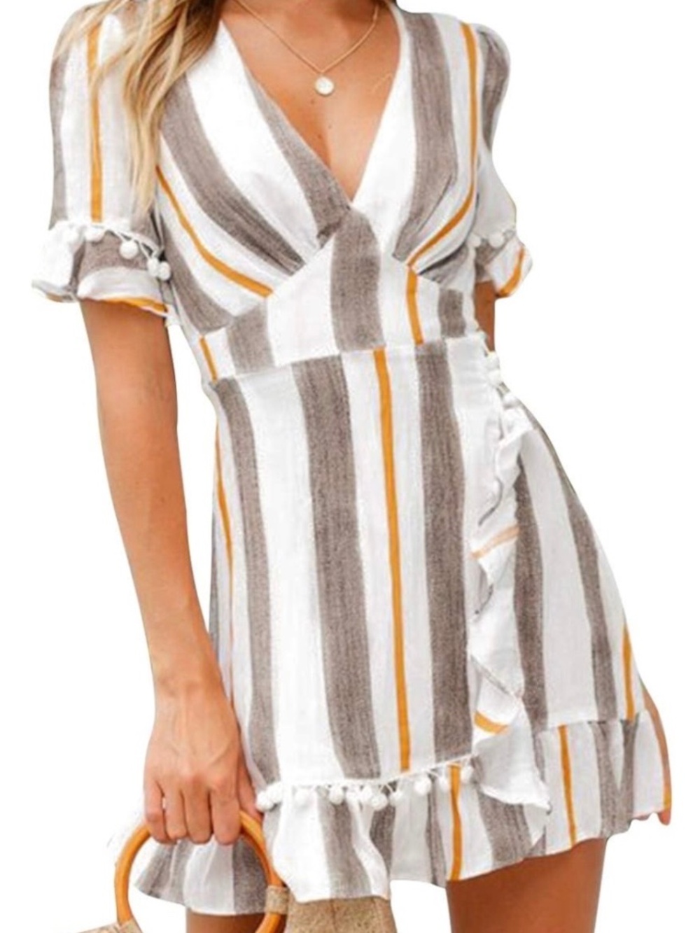 Boho V neck dress
